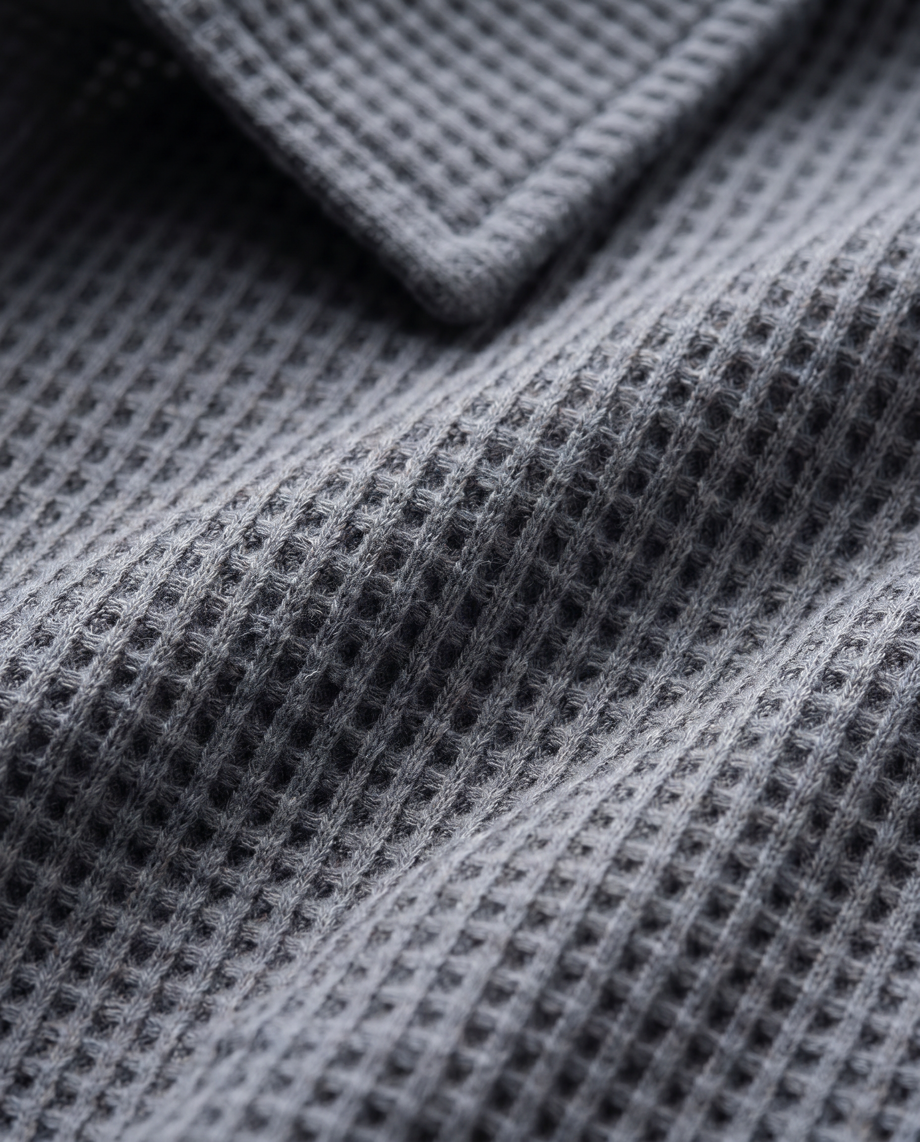 Thermal Knit Polo - Dark Grey