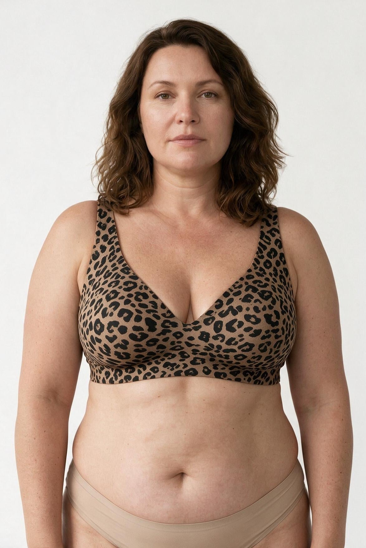 Hult — Wireless Leopard Bra - Tan/Black Leopard