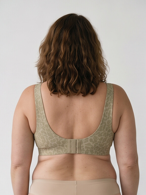 Hult — Wireless Leopard Bra - Beige/Brown Leopard