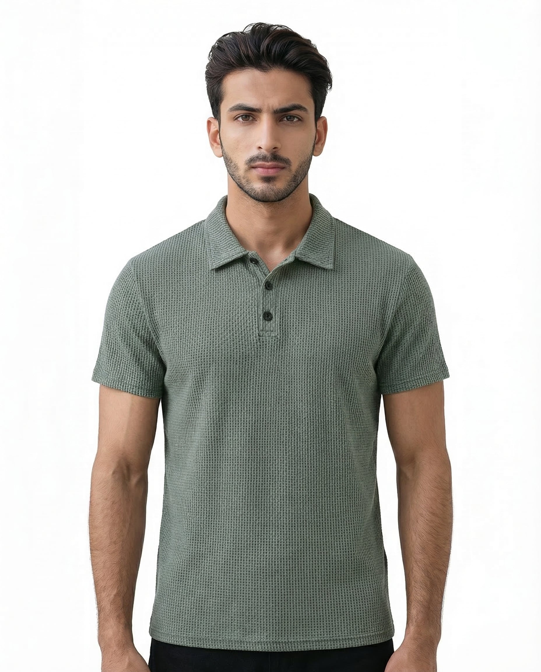 Texture Pro — Men's Structured Thermal Knit Polo