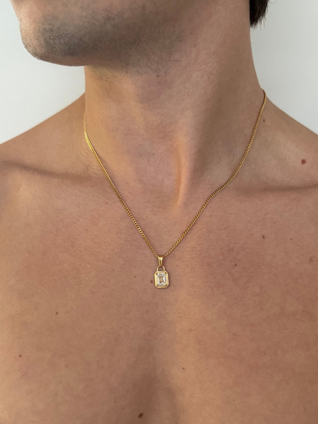 WEISSE EDELSTEINKETTE | 18 K Gold