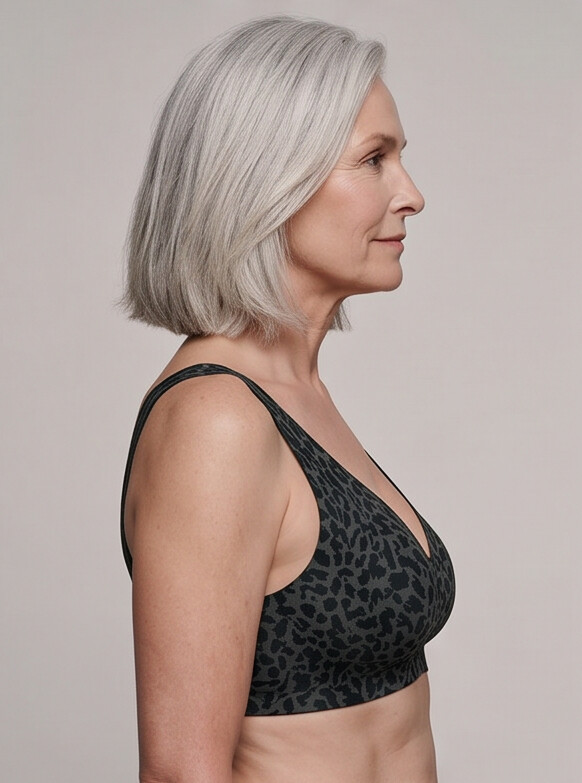 Hult — Wireless Leopard Bra - Black/Gray Leopard