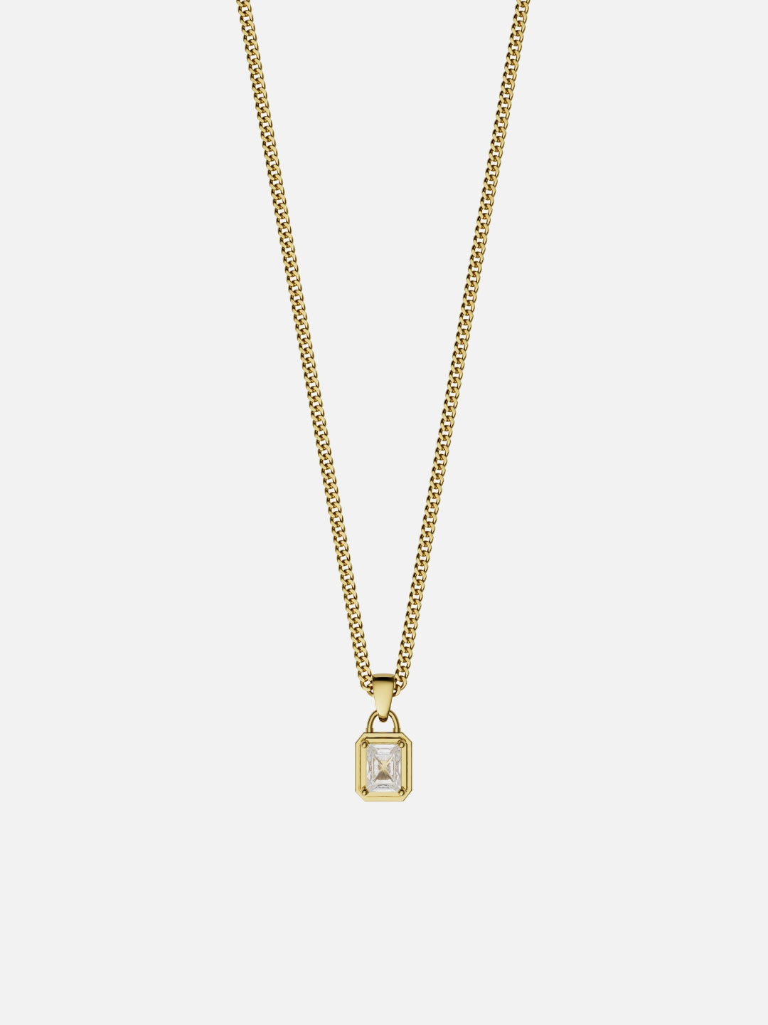 WEISSE EDELSTEINKETTE | 18 K Gold