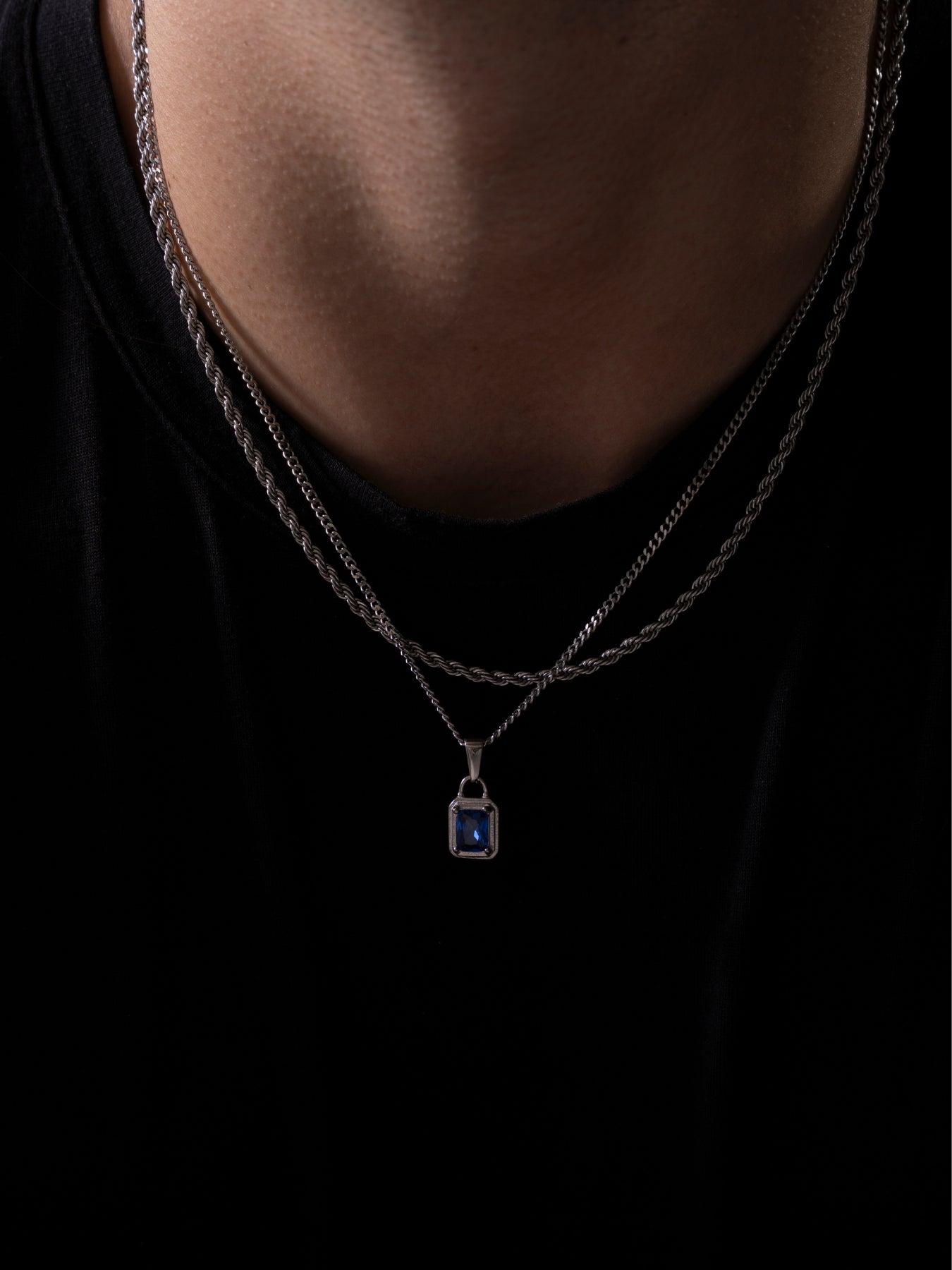 OCEAN GEMSTONE CHAIN | Silver