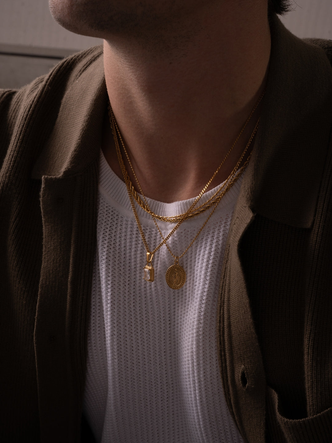 WEISSE EDELSTEINKETTE | 18 K Gold