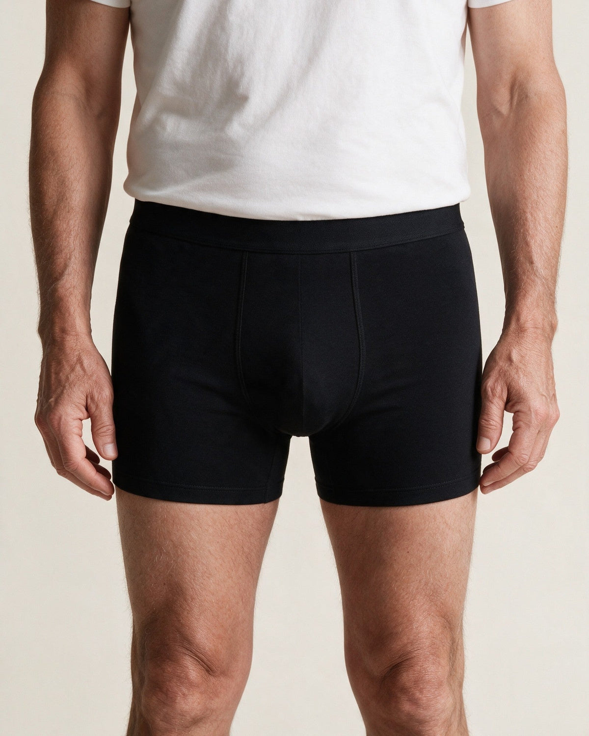Dalton men's leak-proof boxer brief in Black, front view