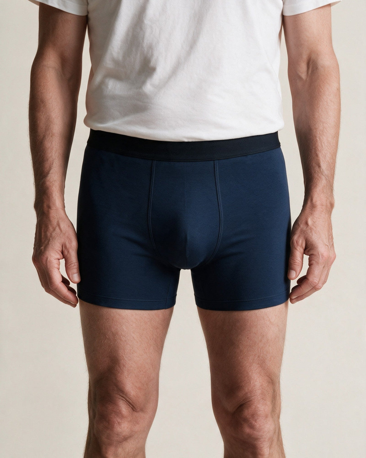 Dalton men's leak-proof boxer brief in Navy, front view