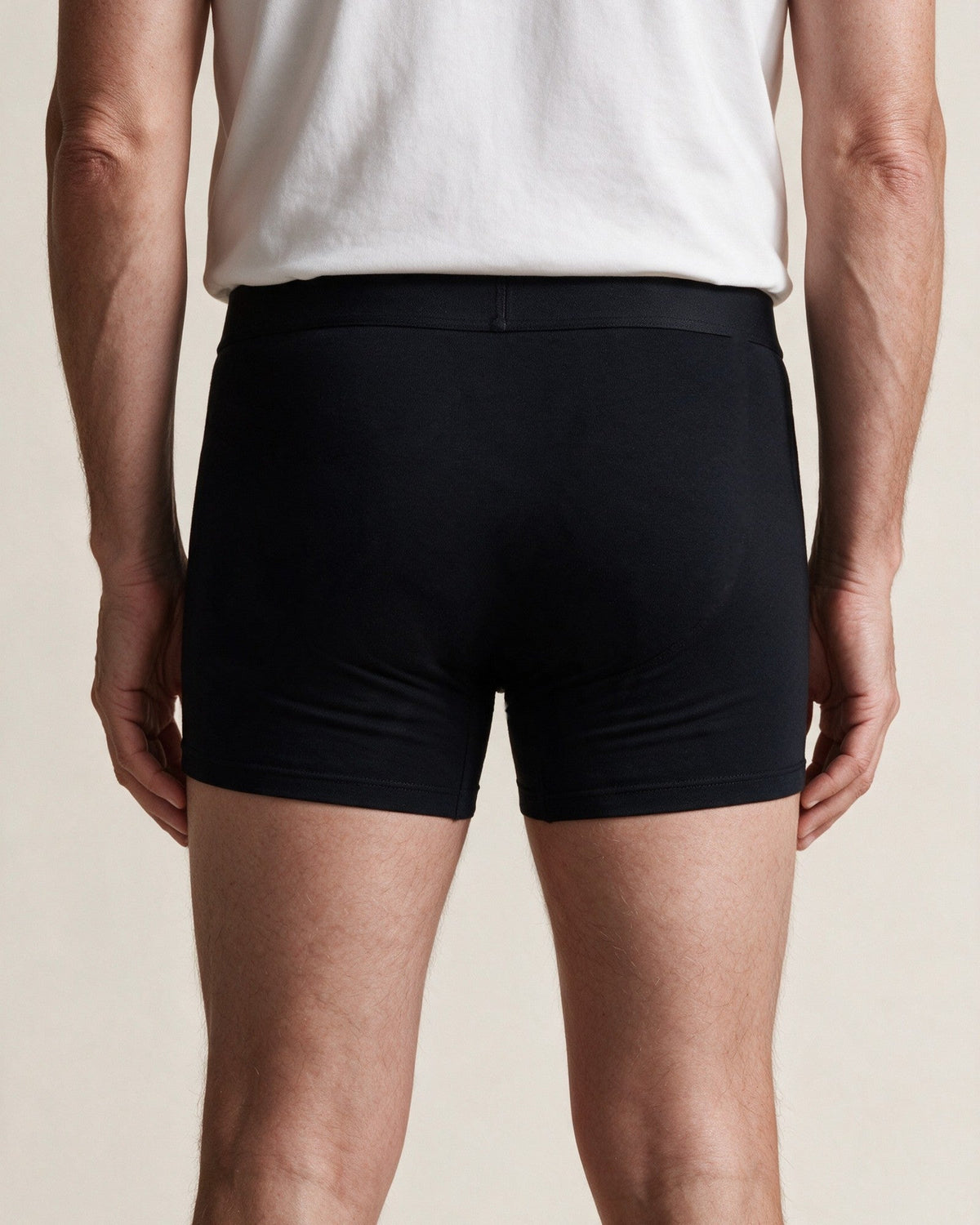 Dalton men's leak-proof boxer brief in Black, back view