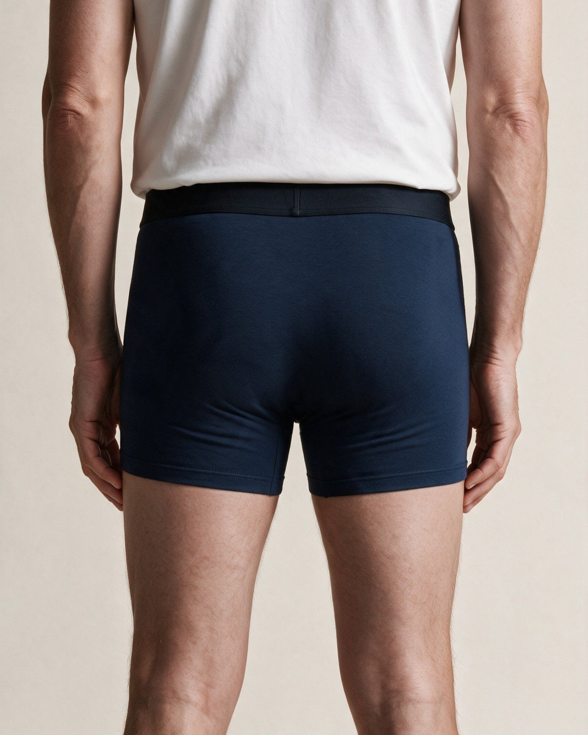 Dalton men's leak-proof boxer brief in Navy, back view
