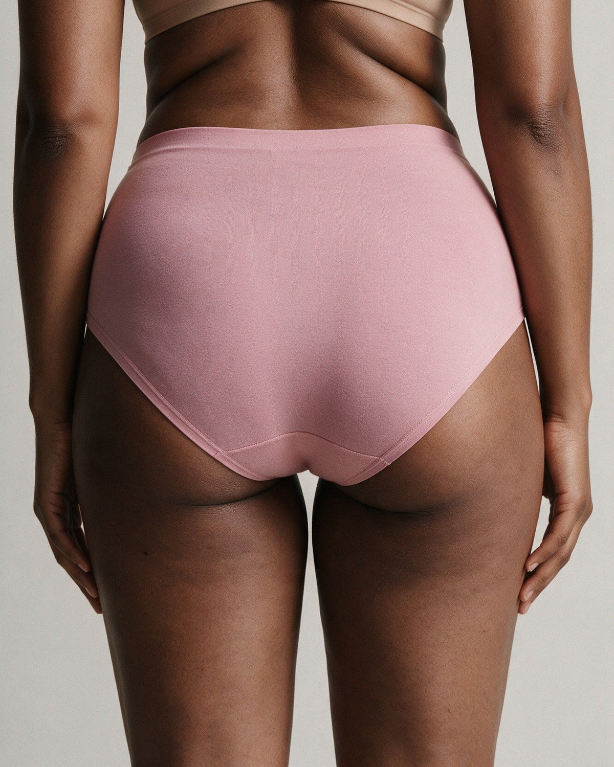 Elodie women's bamboo full brief in Pink, back view