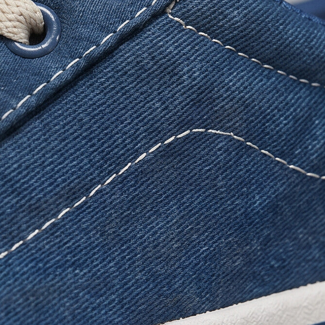 Retroglide — Canvas Court Sneaker with Graphic Sole