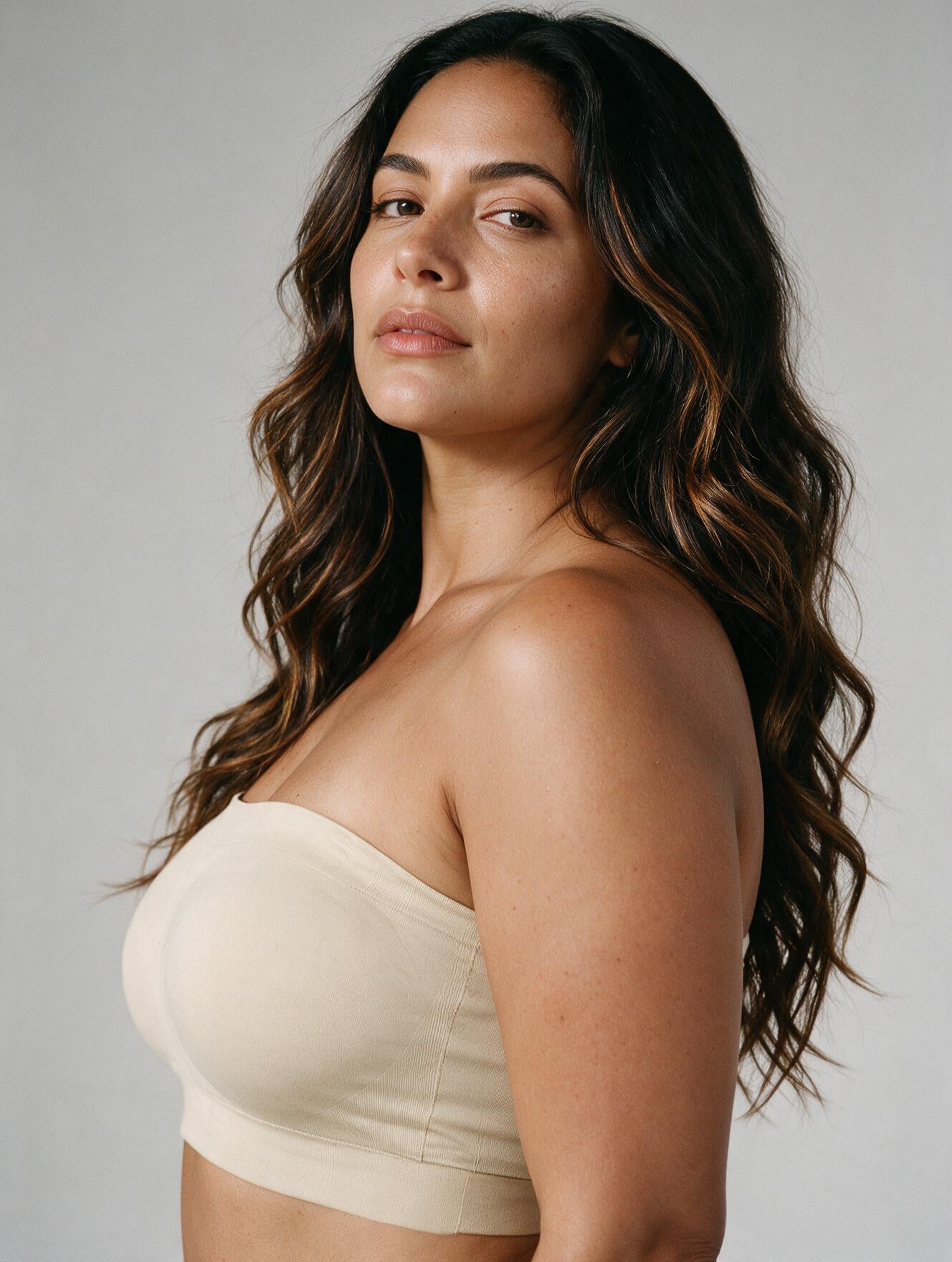 Alice Invisible Strapless Push Up Bra - Beige