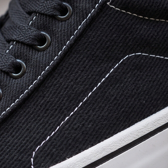 Retroglide Canvas Court Sneaker - Black