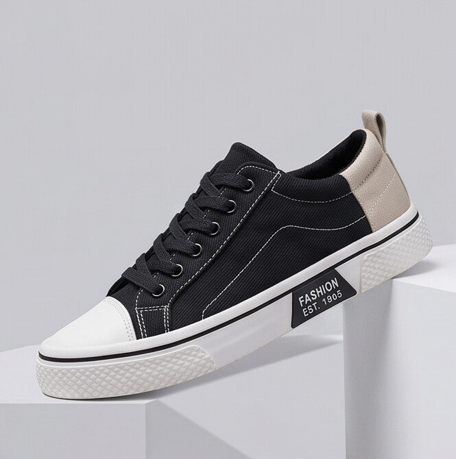 Retroglide Canvas Court Sneaker - Black