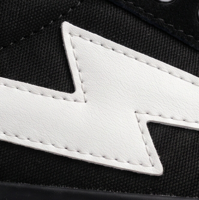 Steady Low-Top Canvas Sneaker with Platform Sole - All Black