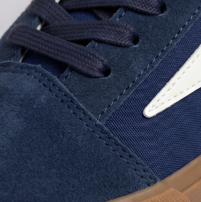 Steady Low-Top Canvas Sneaker with Platform Sole - Navy / Gum