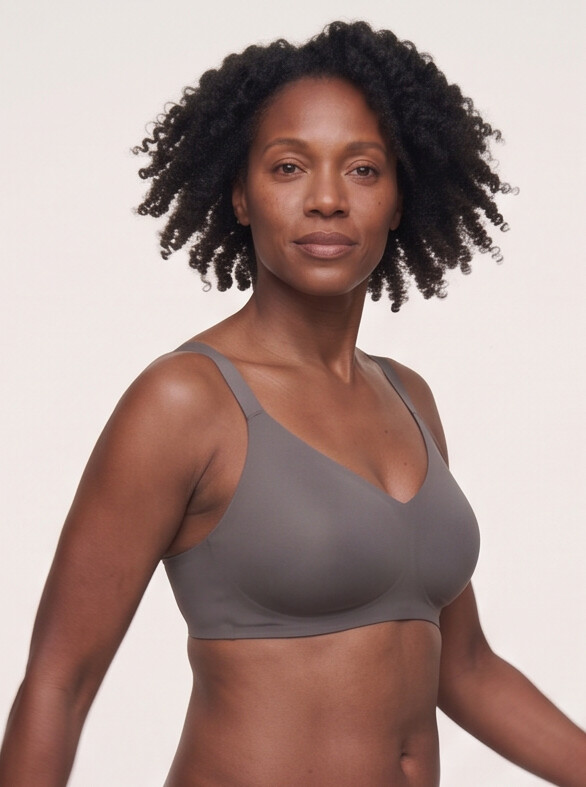 Rove Wide Strap Wireless Bra | Grey