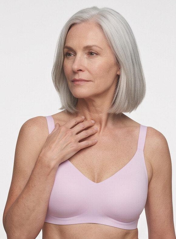 Rove Wide Strap Wireless Bra | Soft Pink