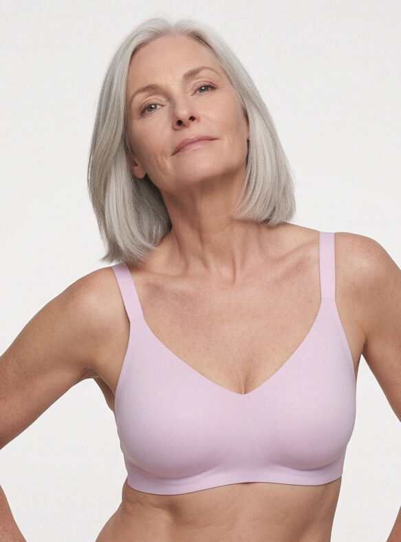 Rove Wide Strap Wireless Bra | Soft Pink