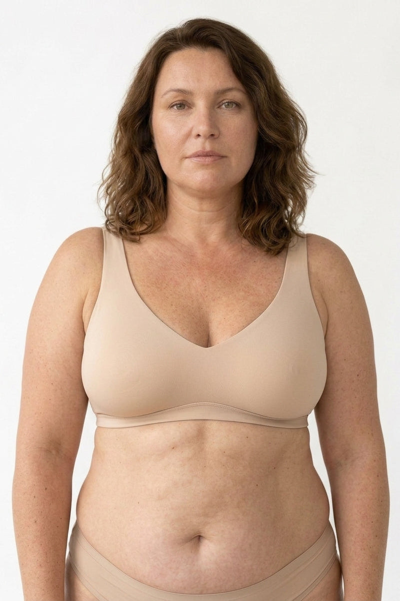 Rove Wide Strap Wireless Bra | Beige