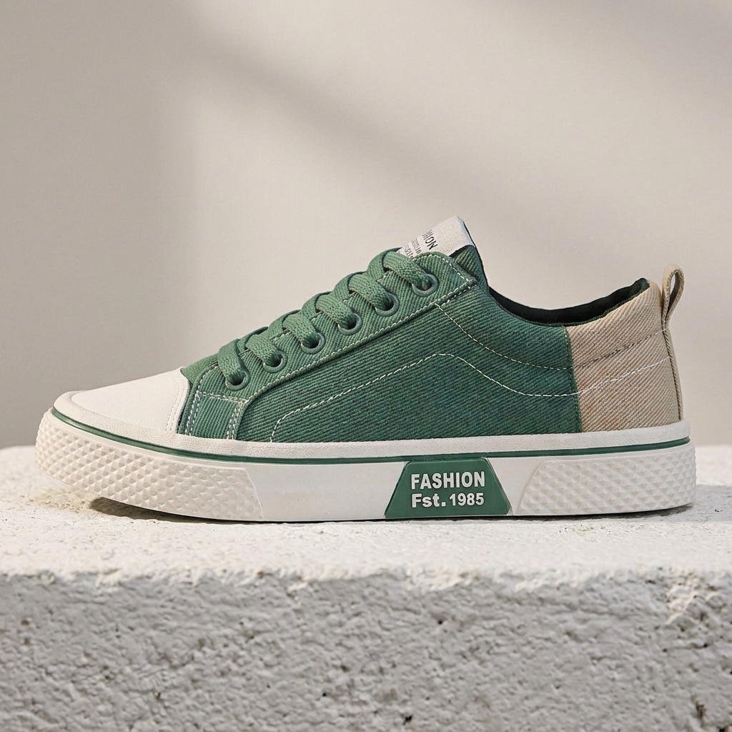 Retroglide Canvas Court Sneaker - Green