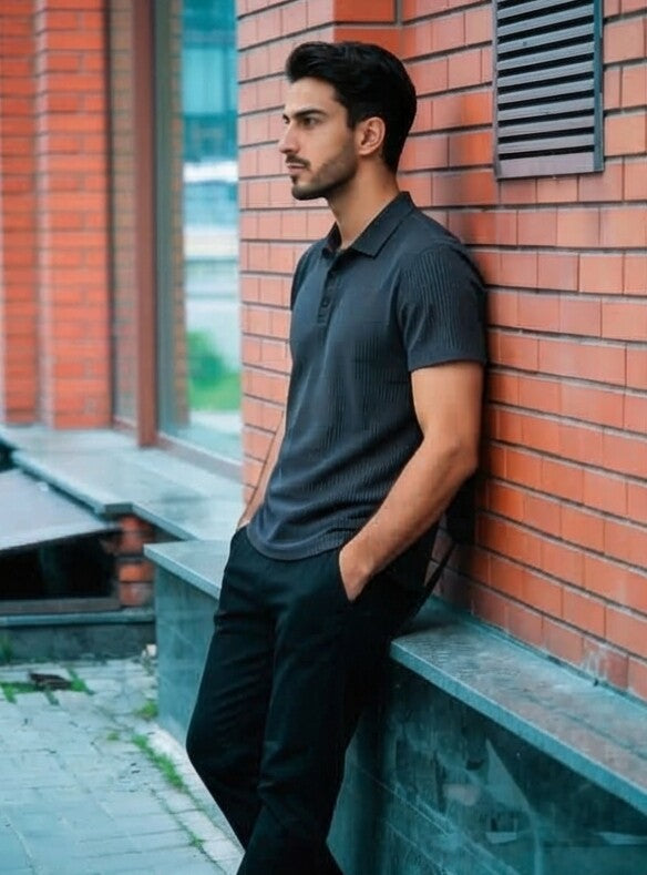 Texture Pro — Men's Structured Thermal Knit Polo