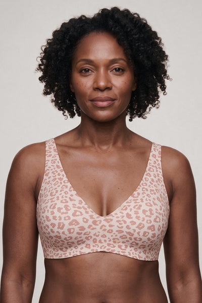 Hult Wireless Leopard Bra - Pink/Rose