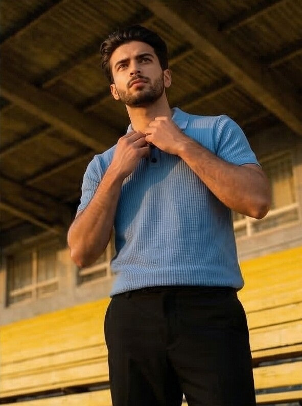 Texture Pro — Men's Structured Thermal Knit Polo