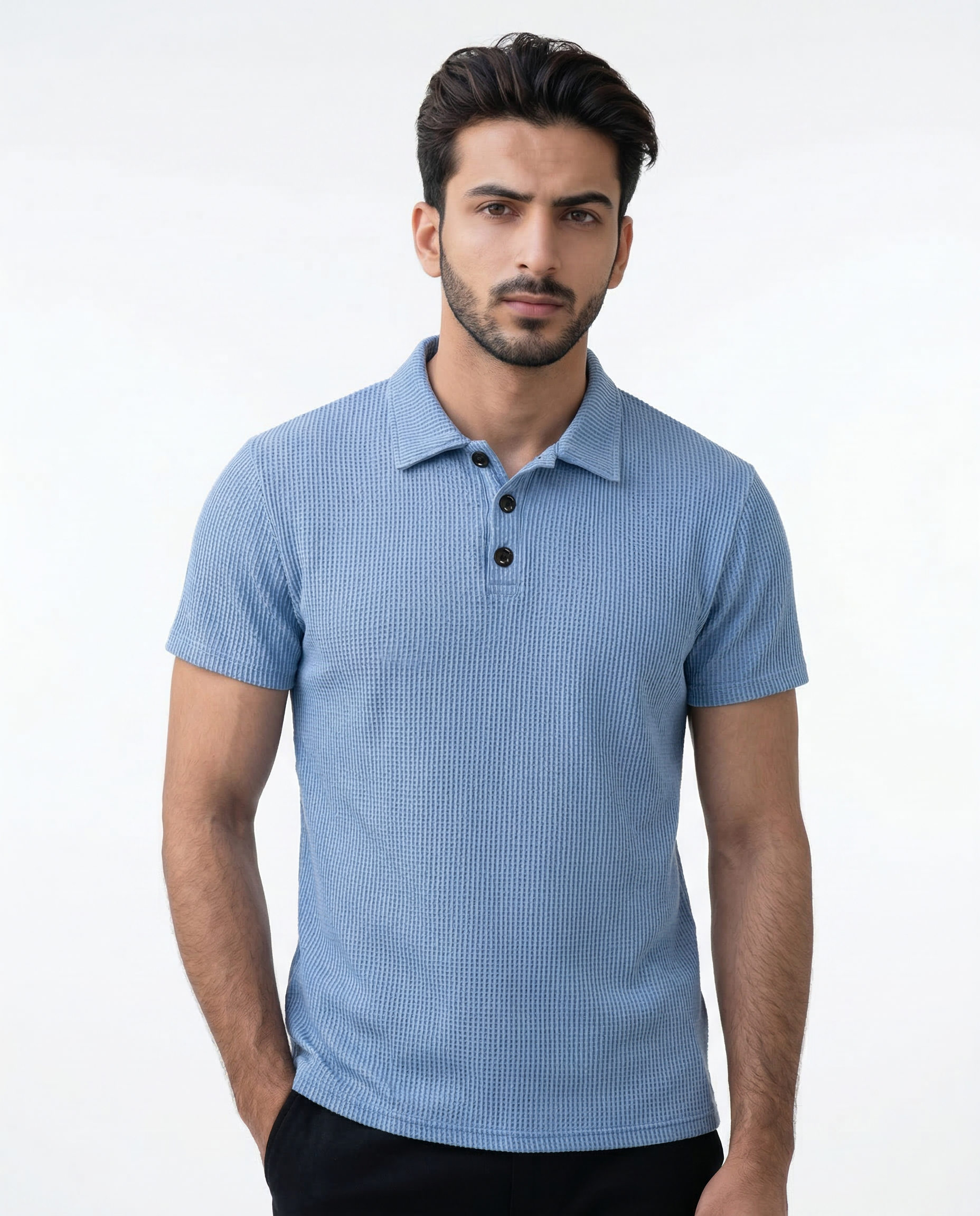 Texture Pro — Men's Structured Thermal Knit Polo