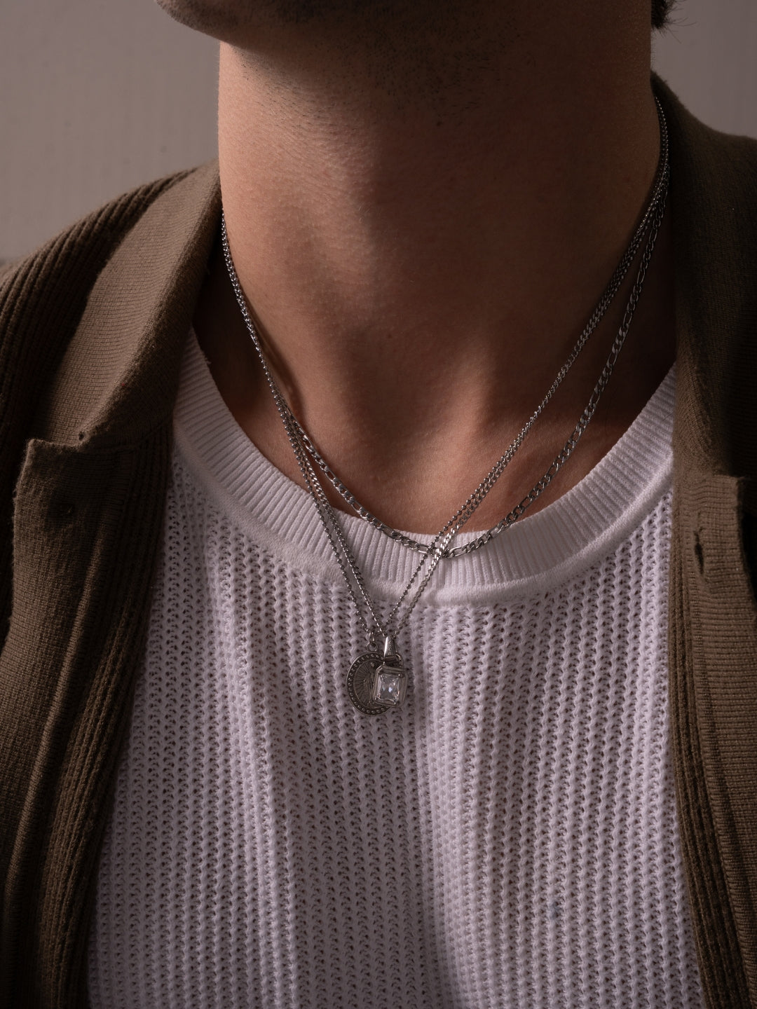 WEISSE EDELSTEINKETTE | Silber