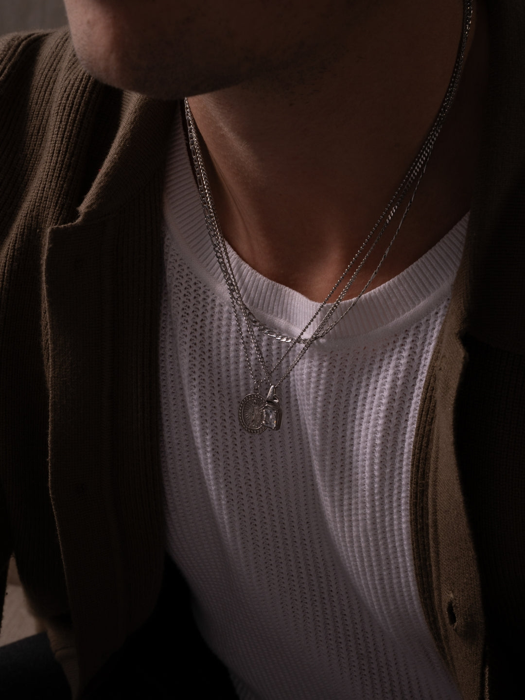 WEISSE EDELSTEINKETTE | Silber