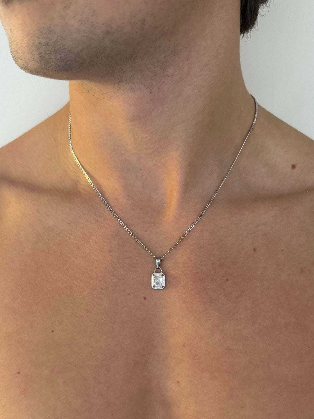 WEISSE EDELSTEINKETTE | Silber