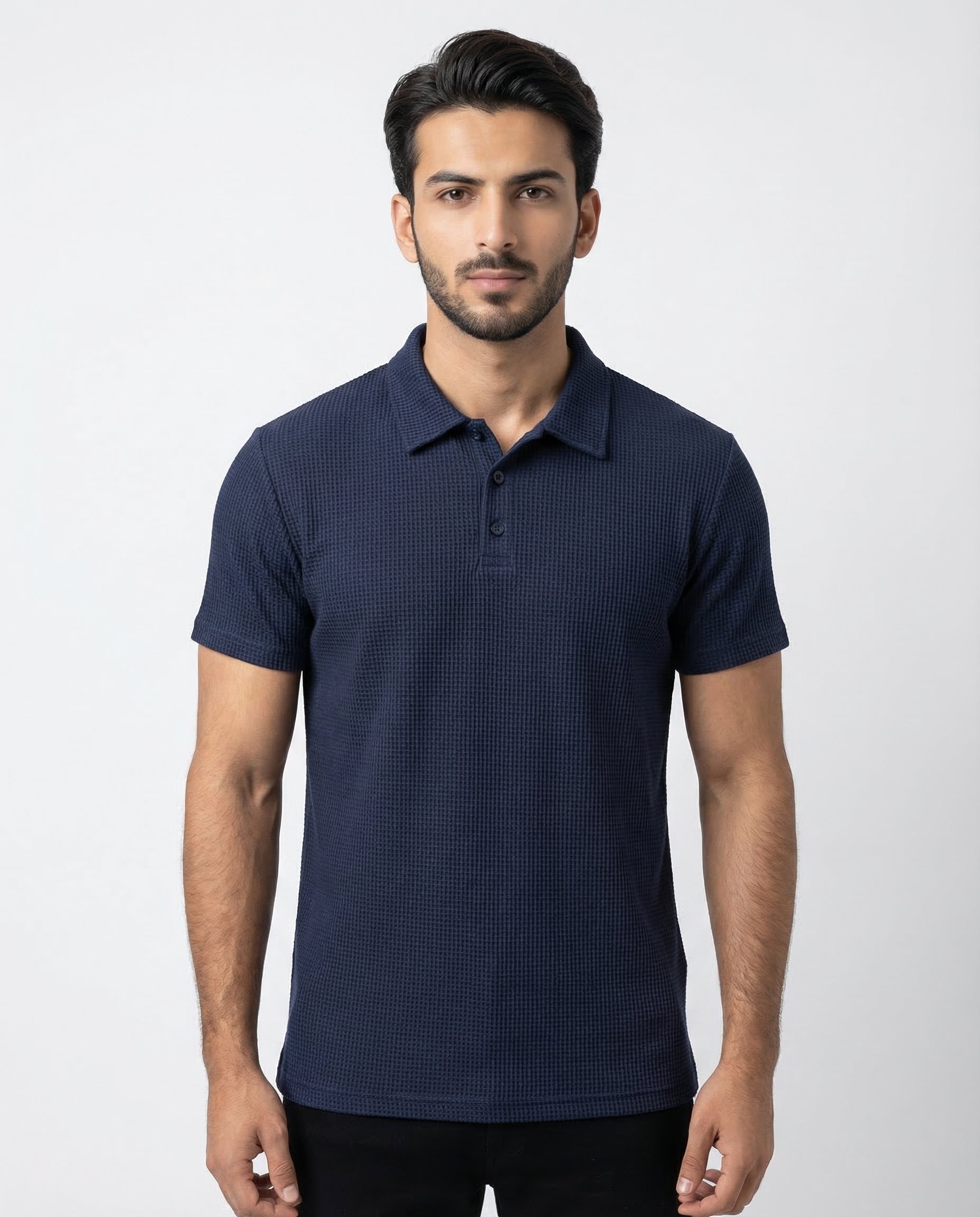 Texture Pro — Men's Structured Thermal Knit Polo