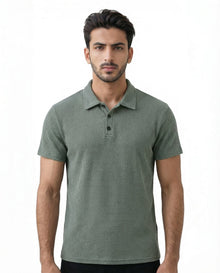 Thermal Knit Polo - Green