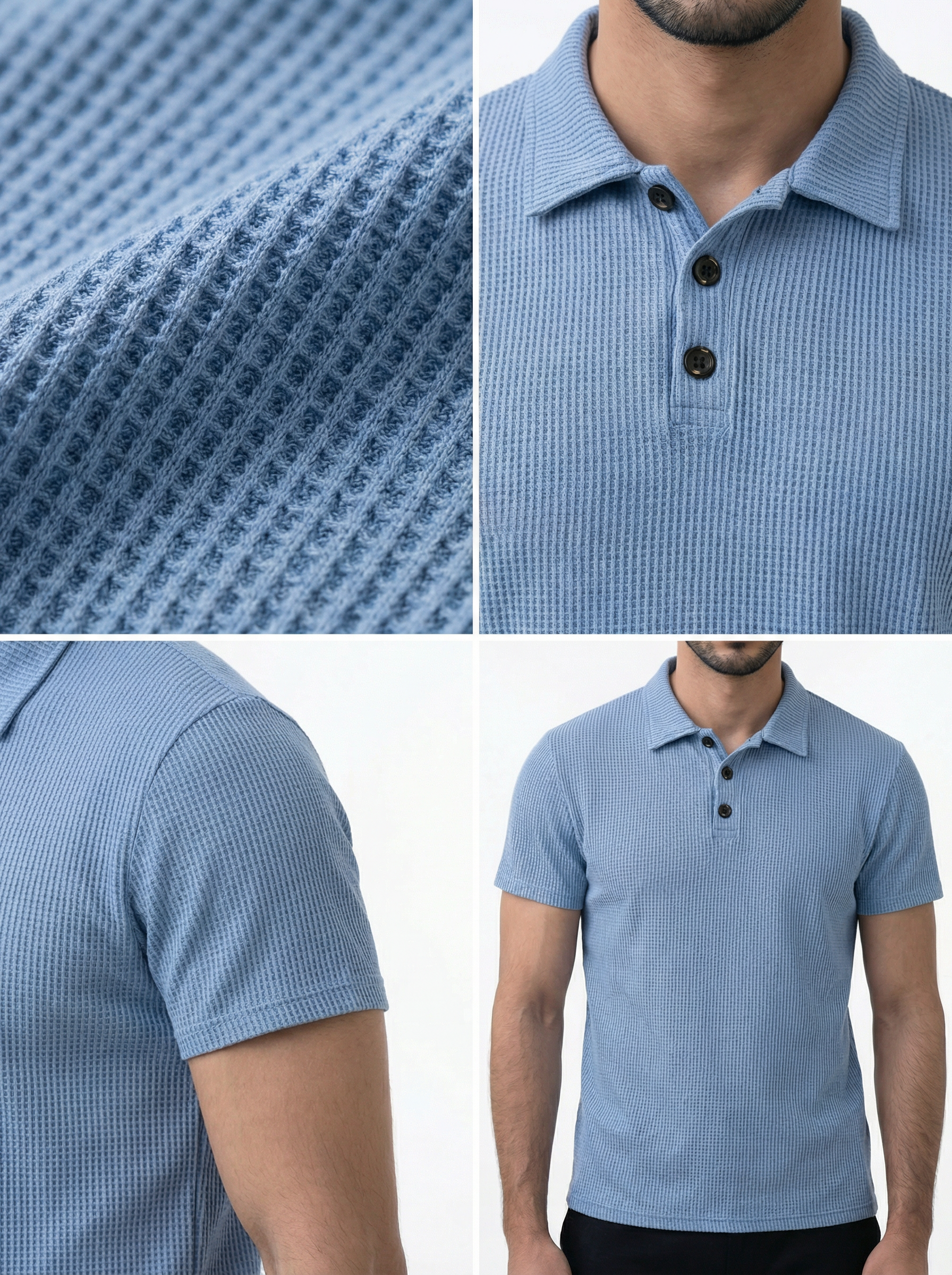 Texture Pro — Men's Structured Thermal Knit Polo