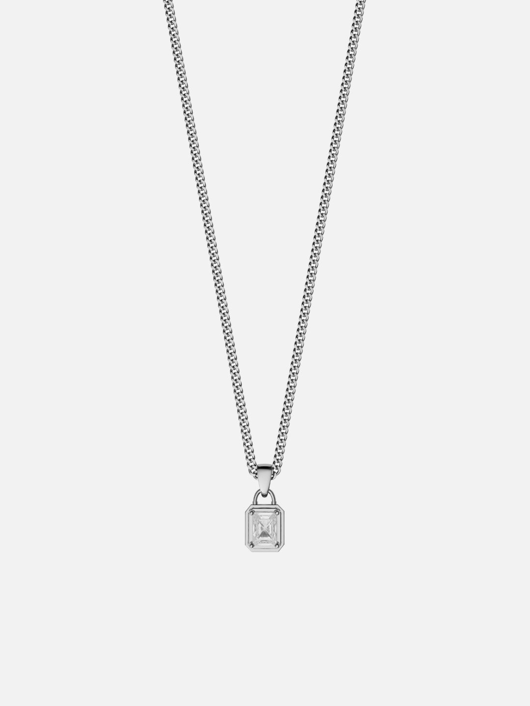 WHITE GEMSTONE CHAIN | Silver