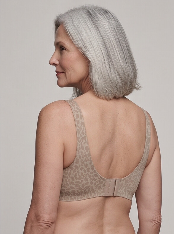 Hult — Wireless Leopard Bra - Beige/Brown Leopard