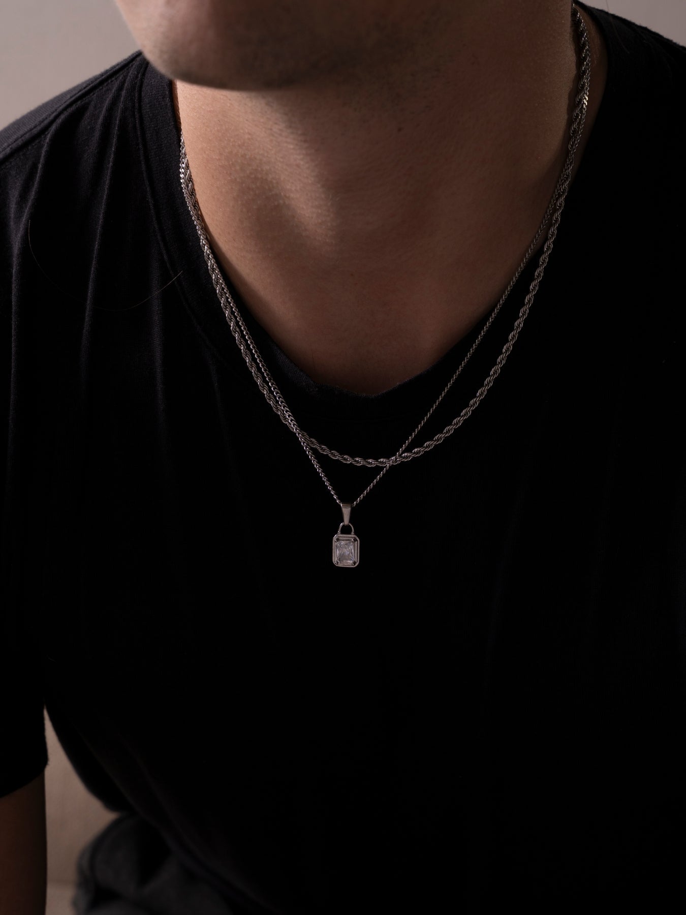 WEISSE EDELSTEINKETTE | Silber
