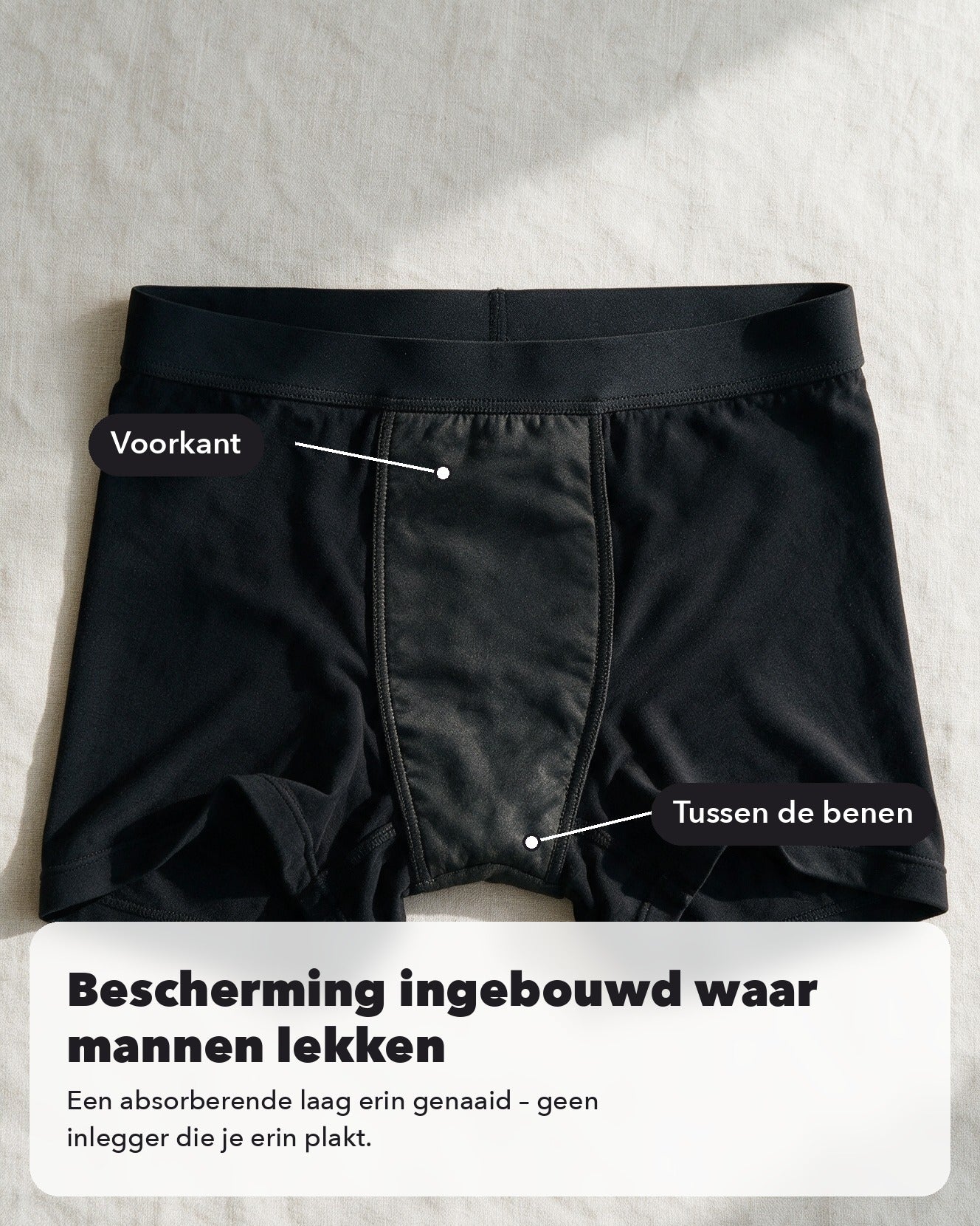 De bescherming is ingenaaid — precies waar mannen lekken