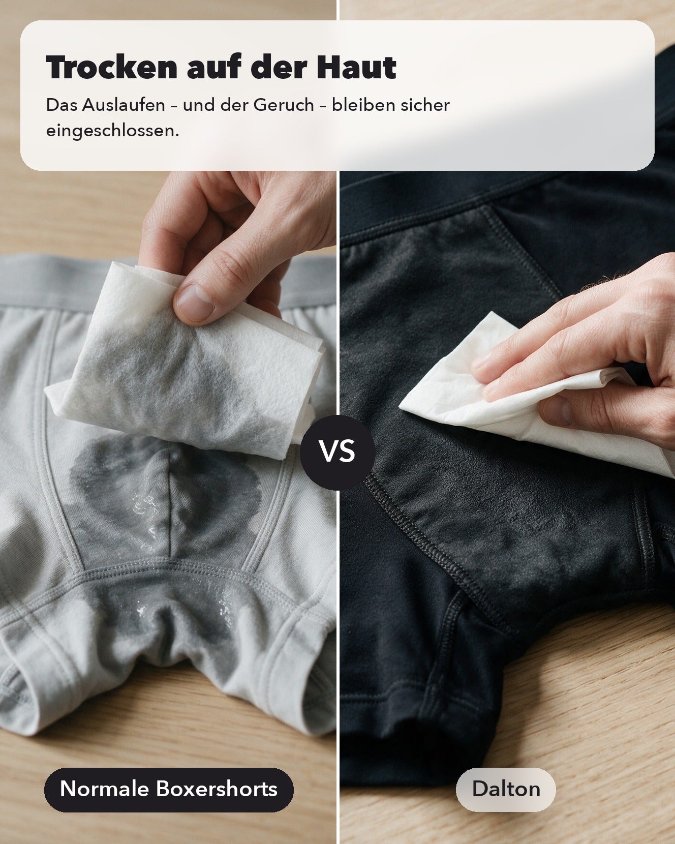 3. Trocken auf Ihrer Haut – und kein Geruch