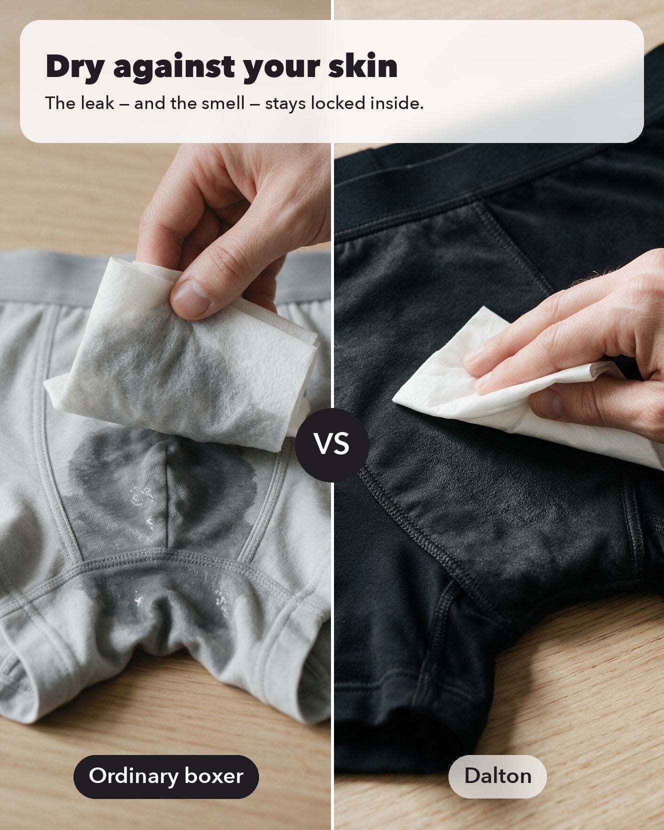 3. Dry against your skin — and no smell