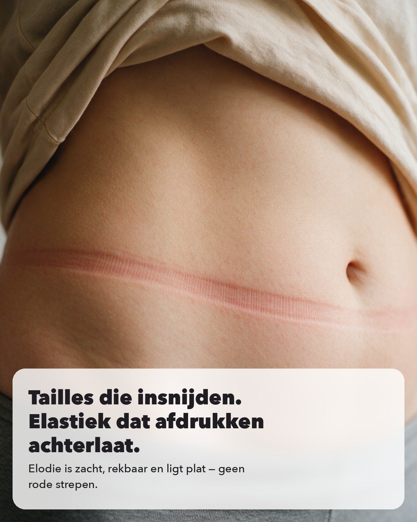 5. Hij blijft op zijn plek — geen insnijden, geen oprollen, geen rode strepen