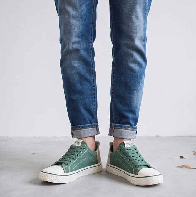 Retroglide Canvas Court Sneaker - Green