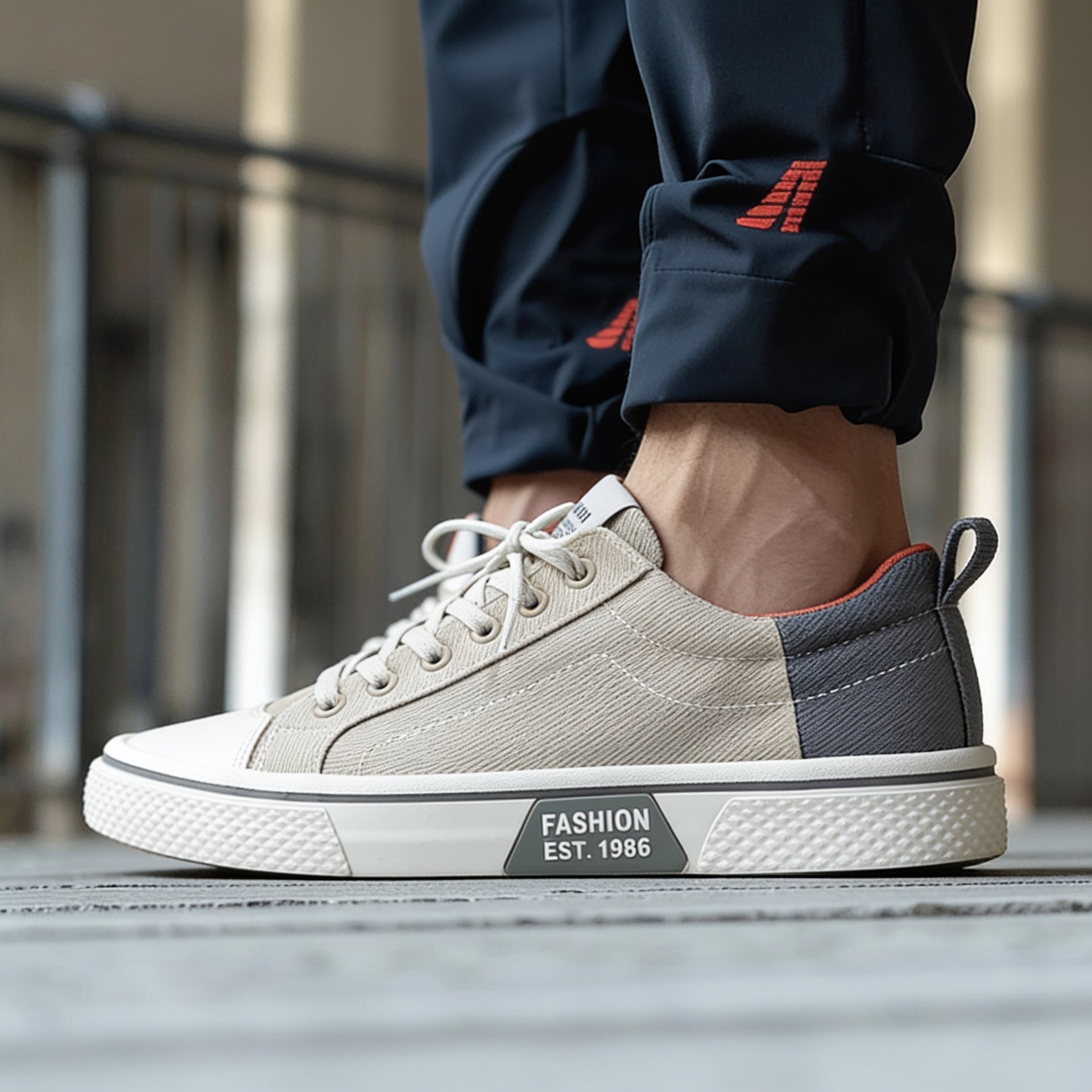 Retroglide Canvas Court Sneaker - White