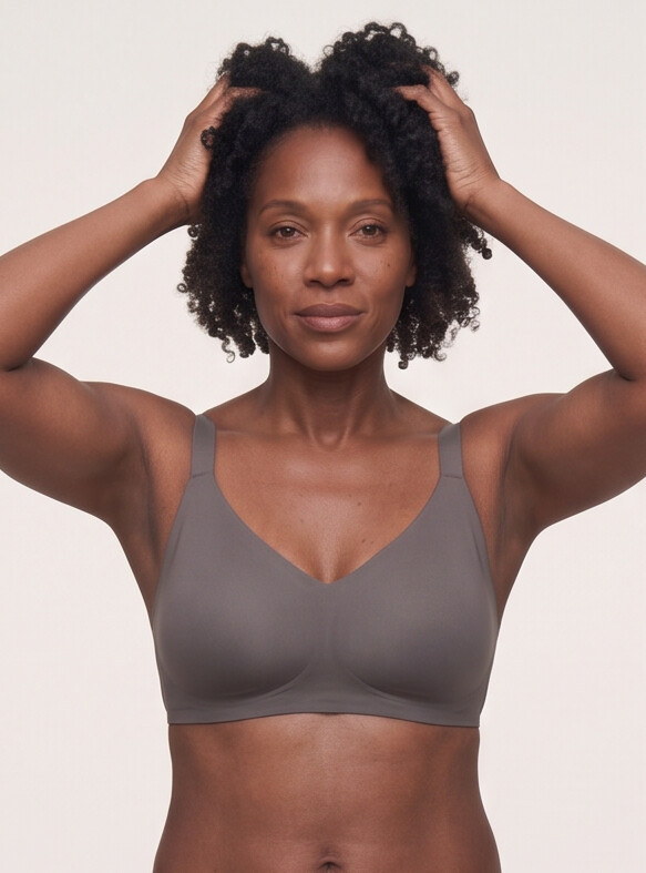 Rove Wide Strap Wireless Bra | Grey