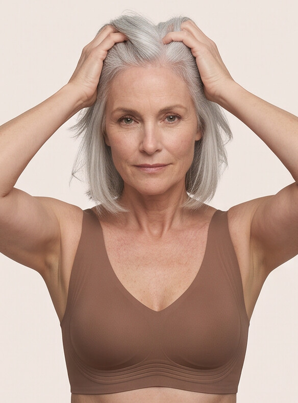 Keld V-Neck Wireless Bra - Taupe/Brown