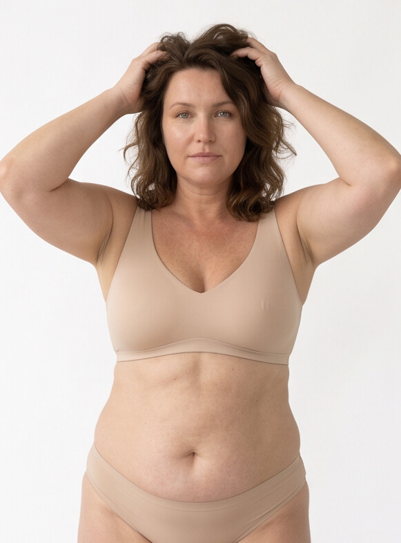 Rove Wide Strap Wireless Bra | Beige