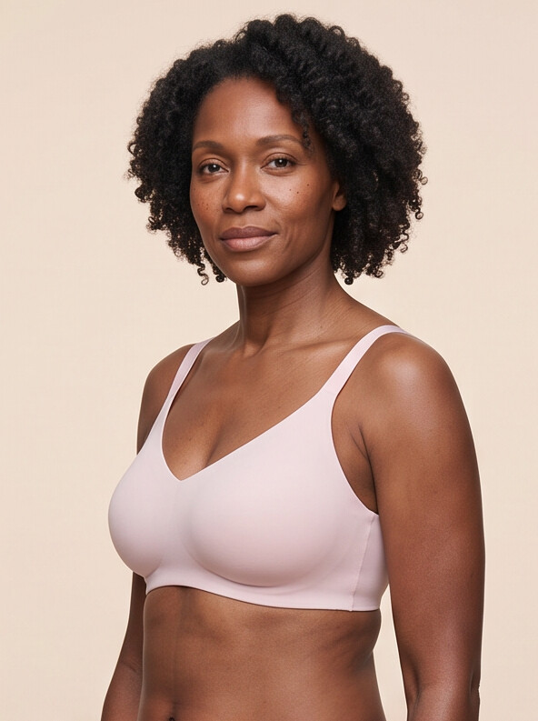 Rove Wide Strap Wireless Bra - Soft Pink