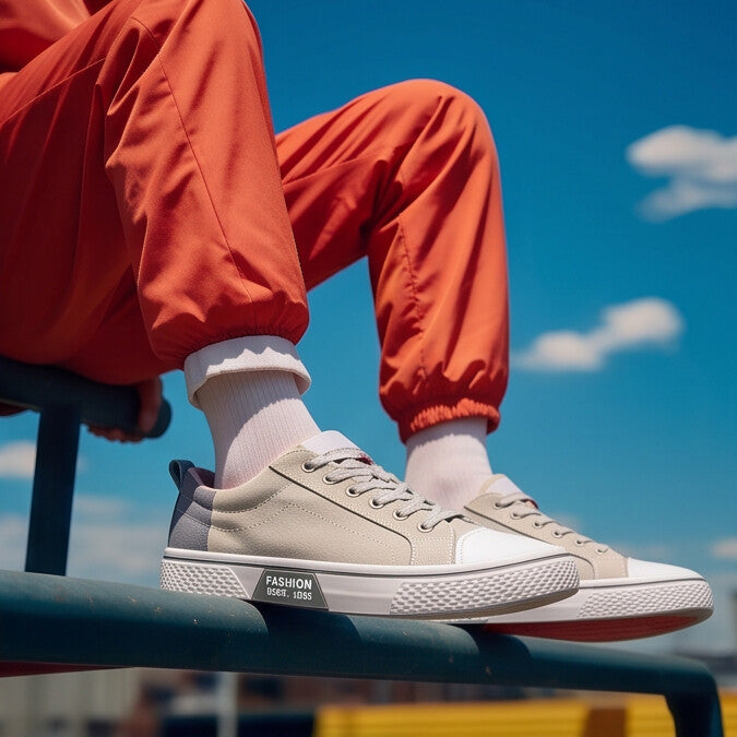 Retroglide Canvas Court Sneaker - White