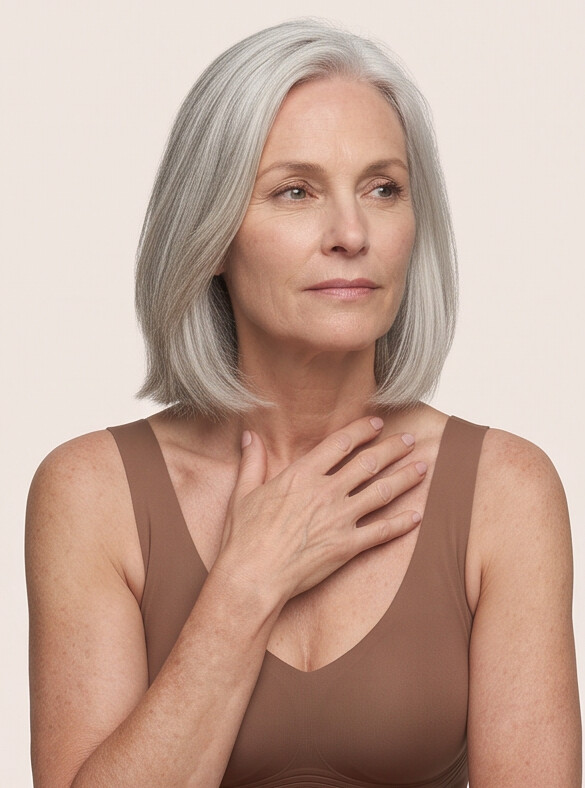 Keld V-Neck Wireless Bra - Taupe/Brown